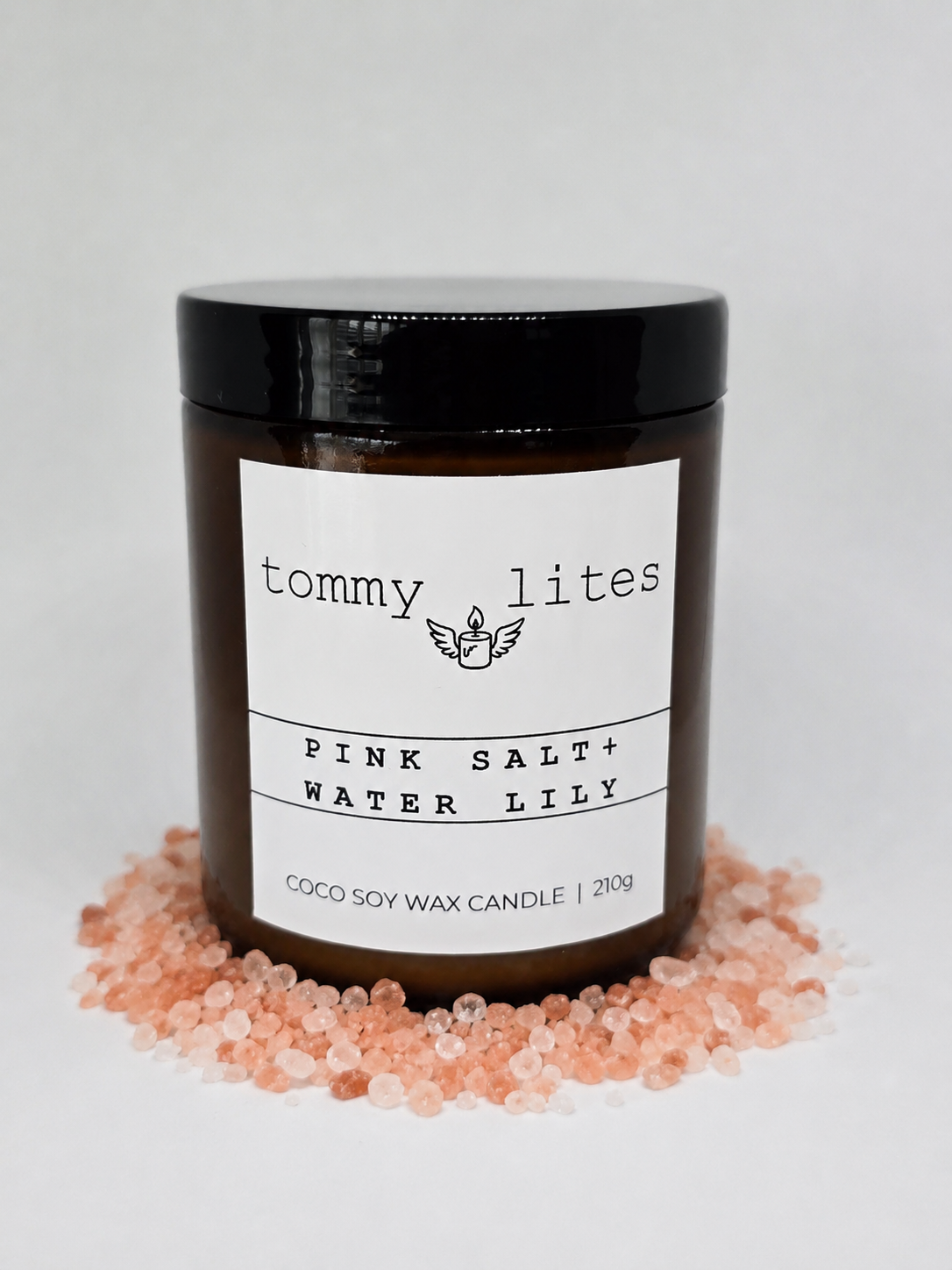 Pink Salt and Water Lily Coco Soy wax Candle