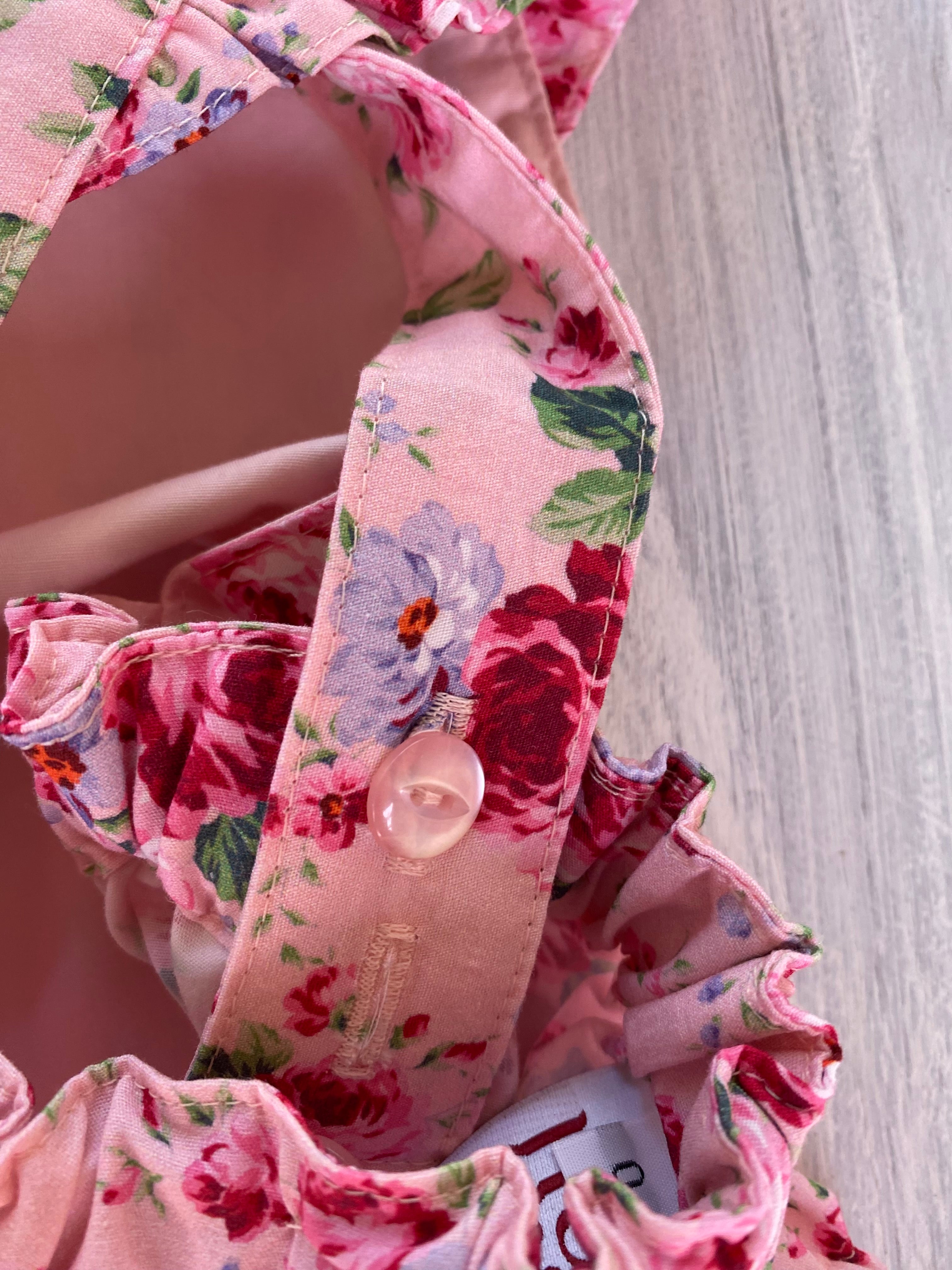 Pink Dahlia Astoria Romper Handmade Size 0