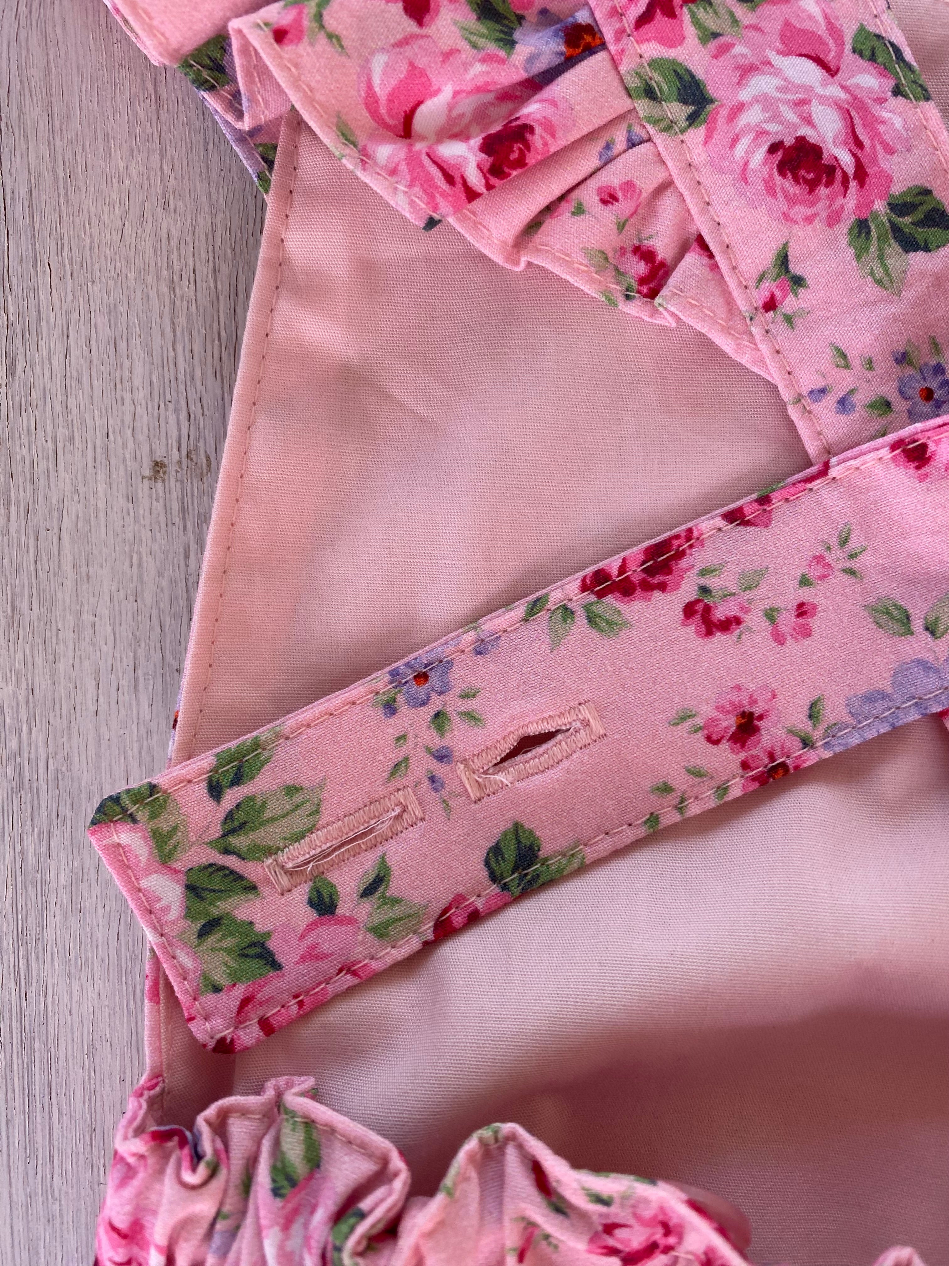 Pink Dahlia Astoria Romper Handmade Size 0