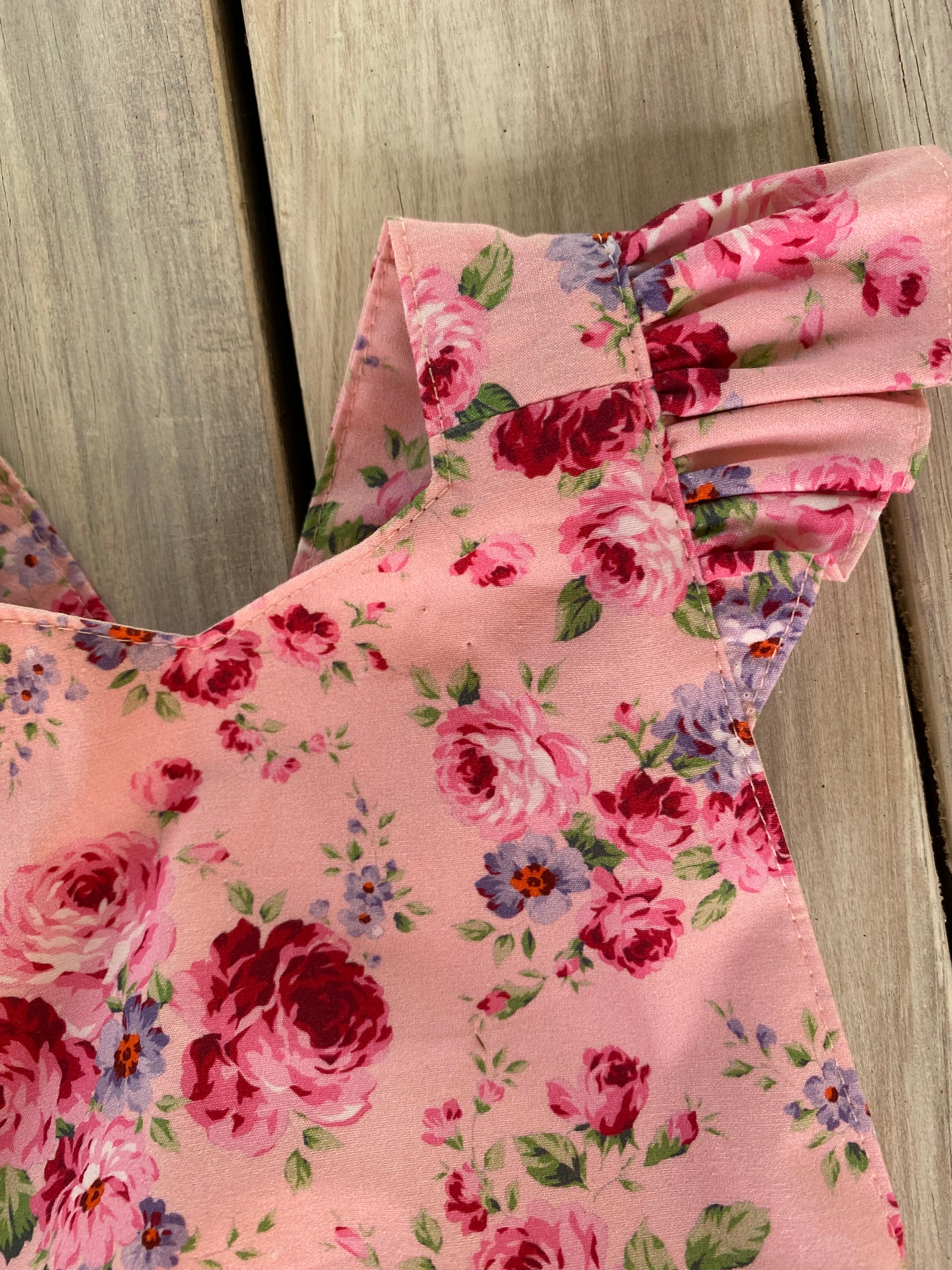 Pink Dahlia Astoria Romper Handmade Size 0