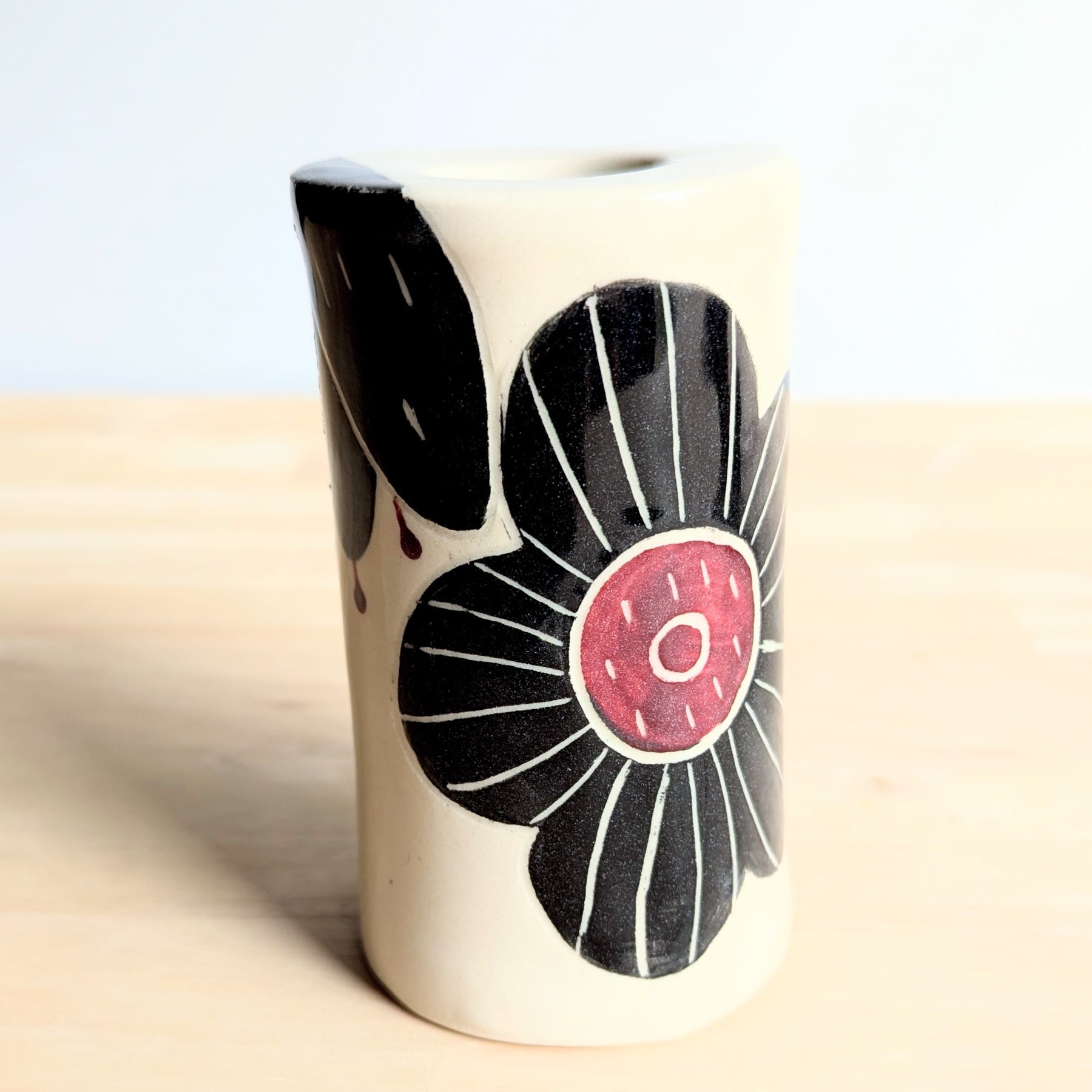 Cylinder Flower Vase| Handmade Vase with Dried Floral Posy | Bright Vase| Mother's Day Gift Idea
