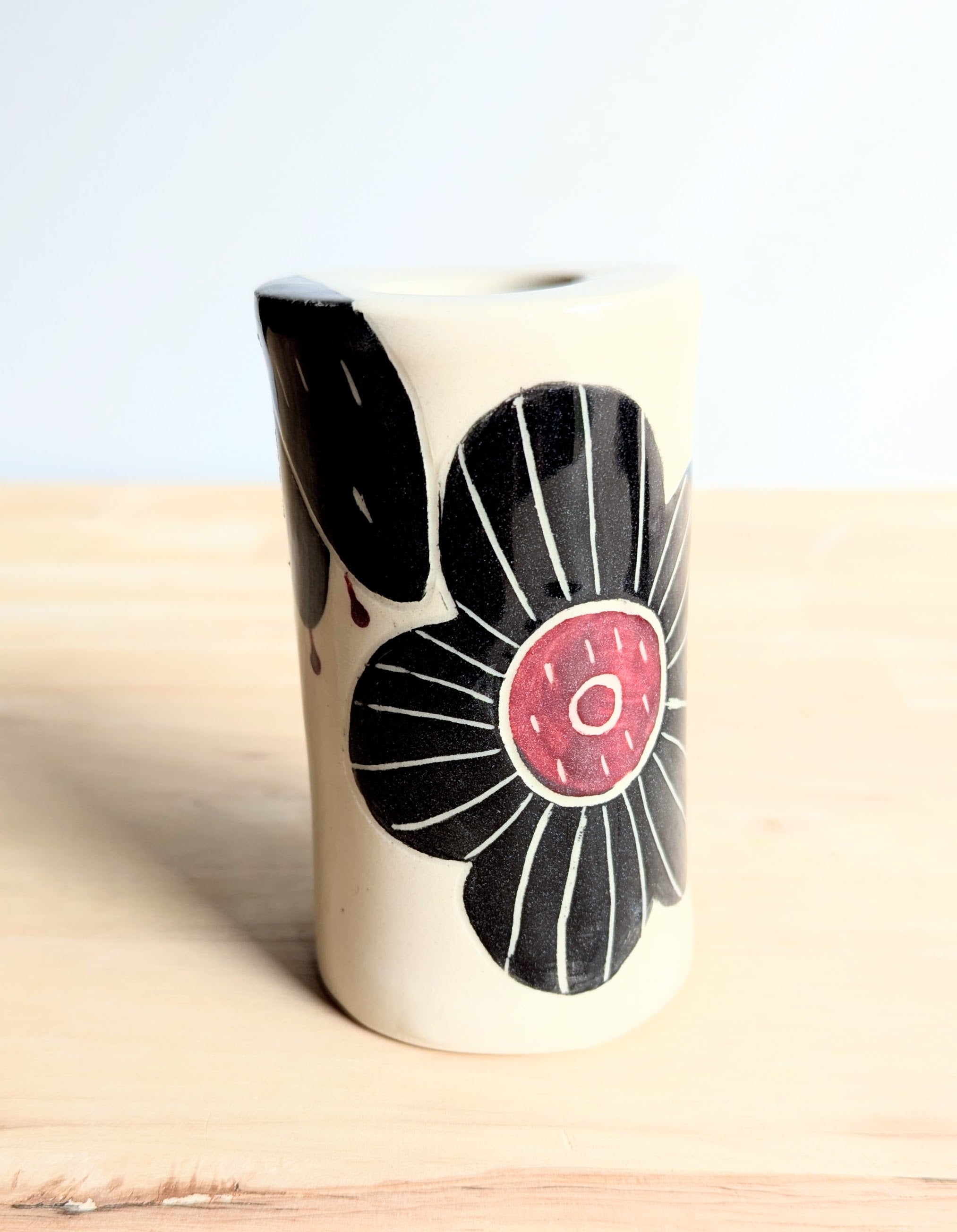 Cylinder Flower Vase| Handmade Vase with Dried Floral Posy | Bright Vase| Mother's Day Gift Idea
