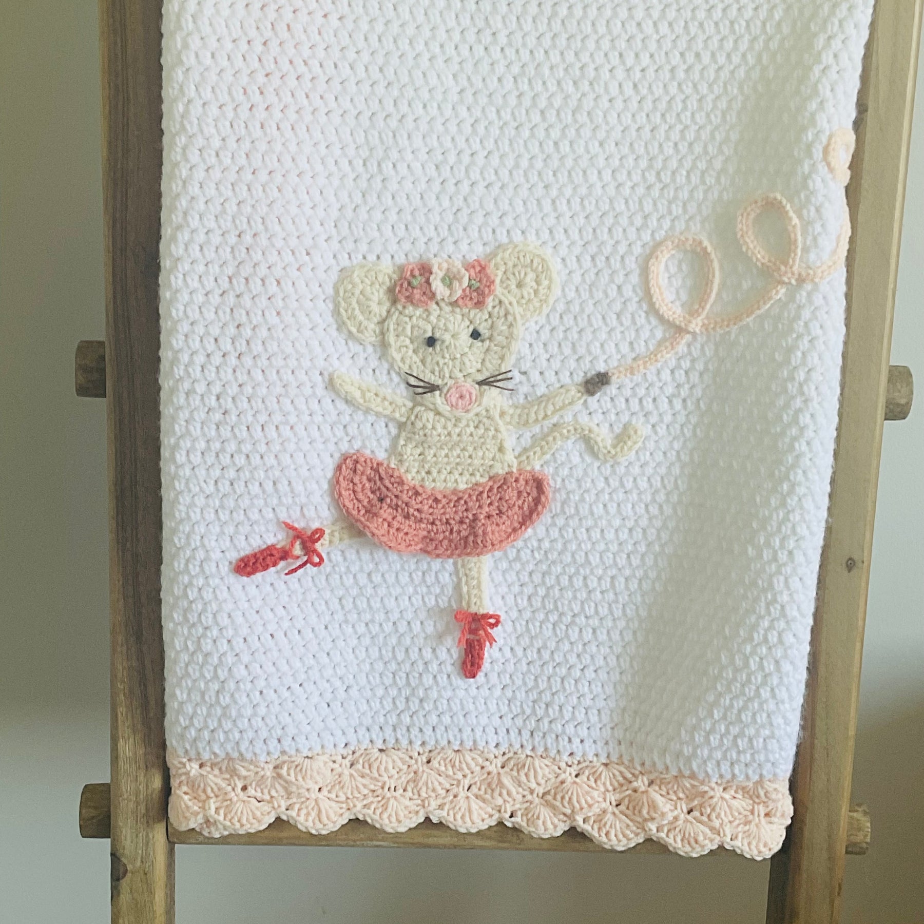Ballerina Mouse Baby Blanket