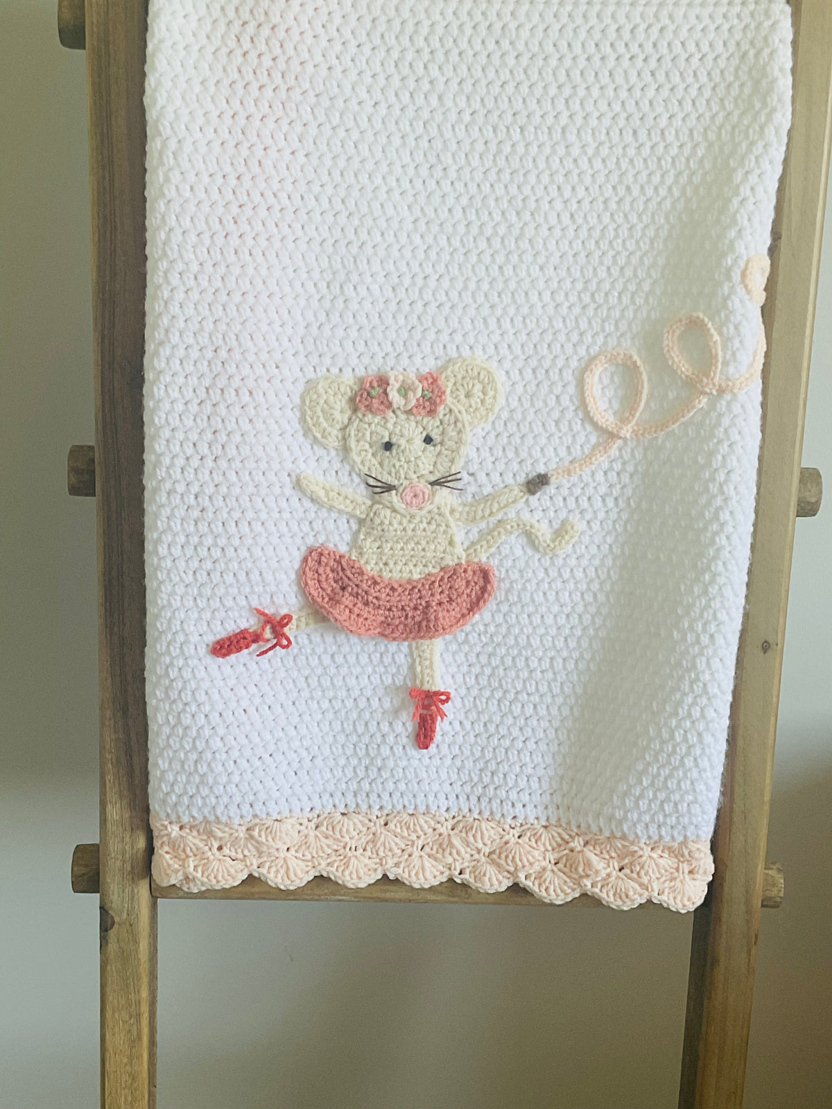 Ballerina Mouse Baby Blanket