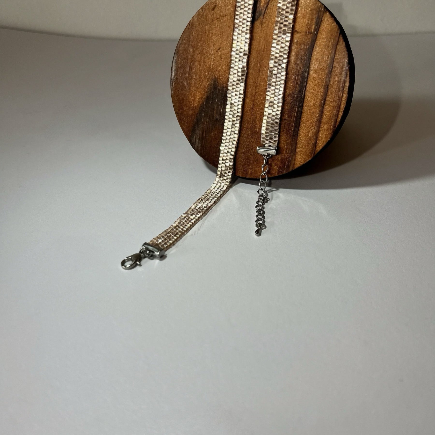 SHINE BRIGHT Necklace | beaded choker | nude beige color