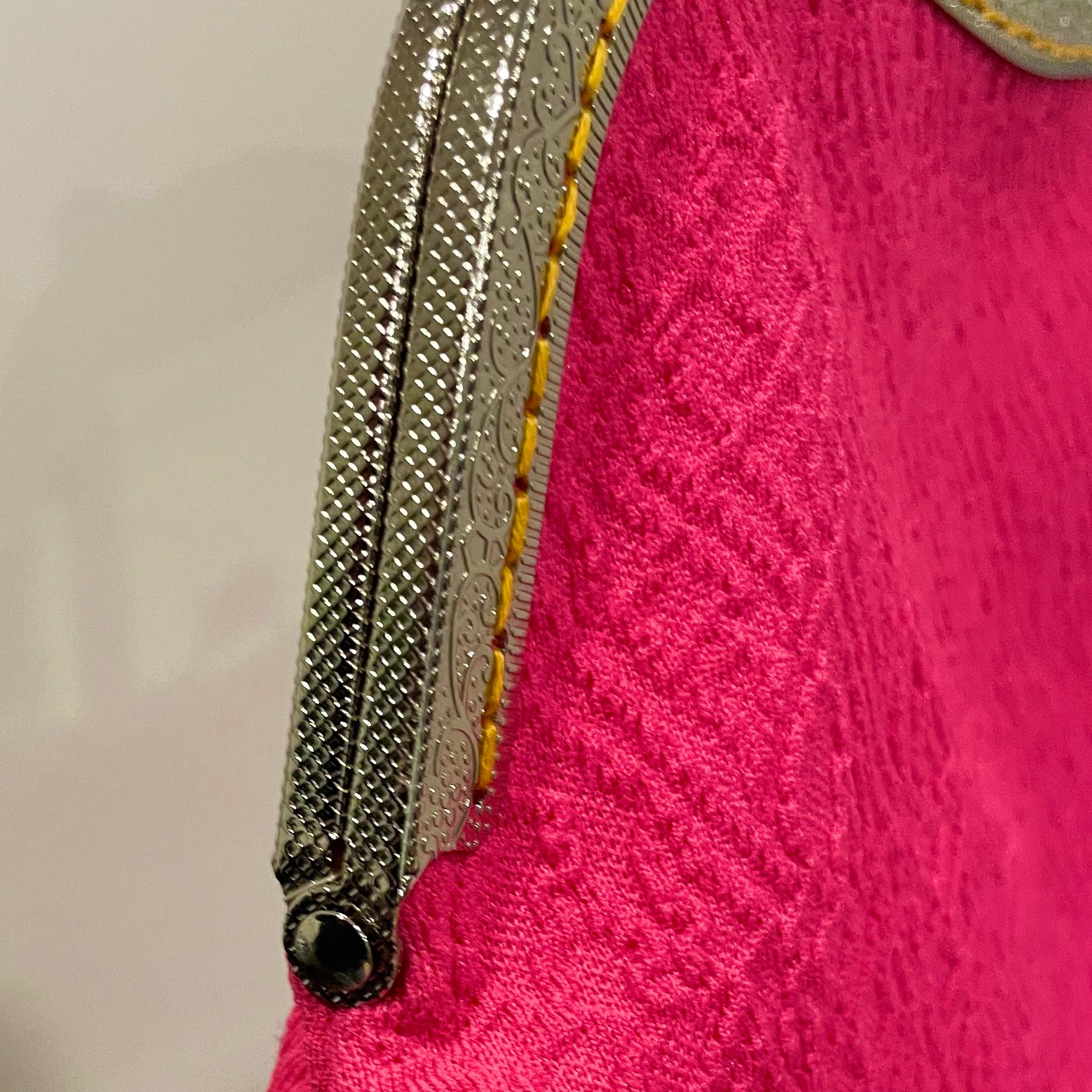 Pink Crimplene 1960s Mod Handbag