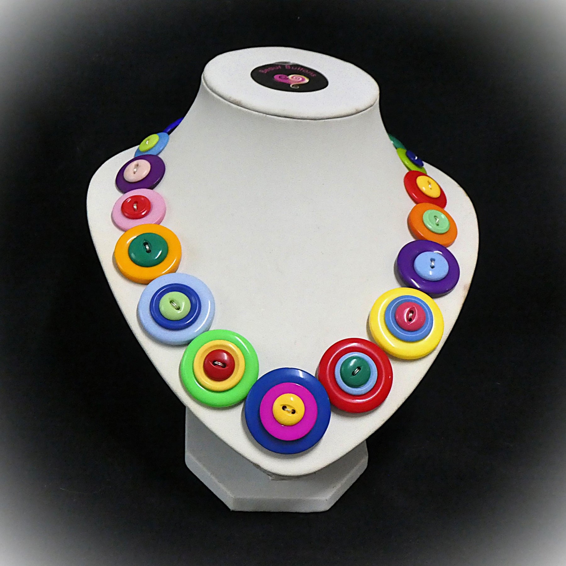 Colourful Button necklace - Bright and Beautiful