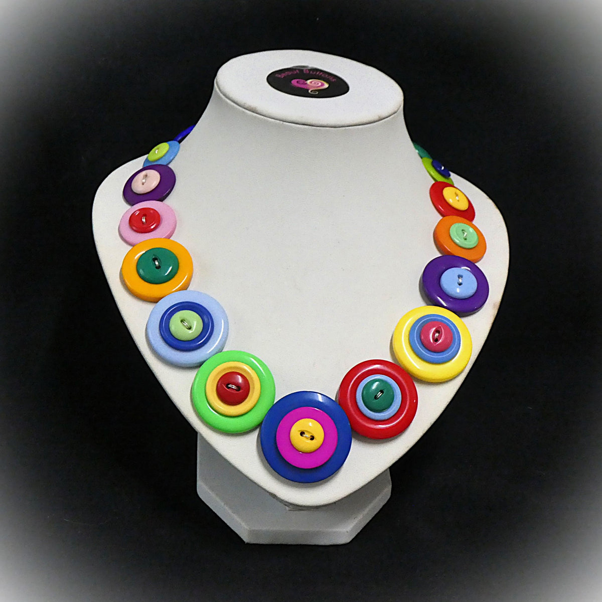 Colourful Button necklace - Bright and Beautiful