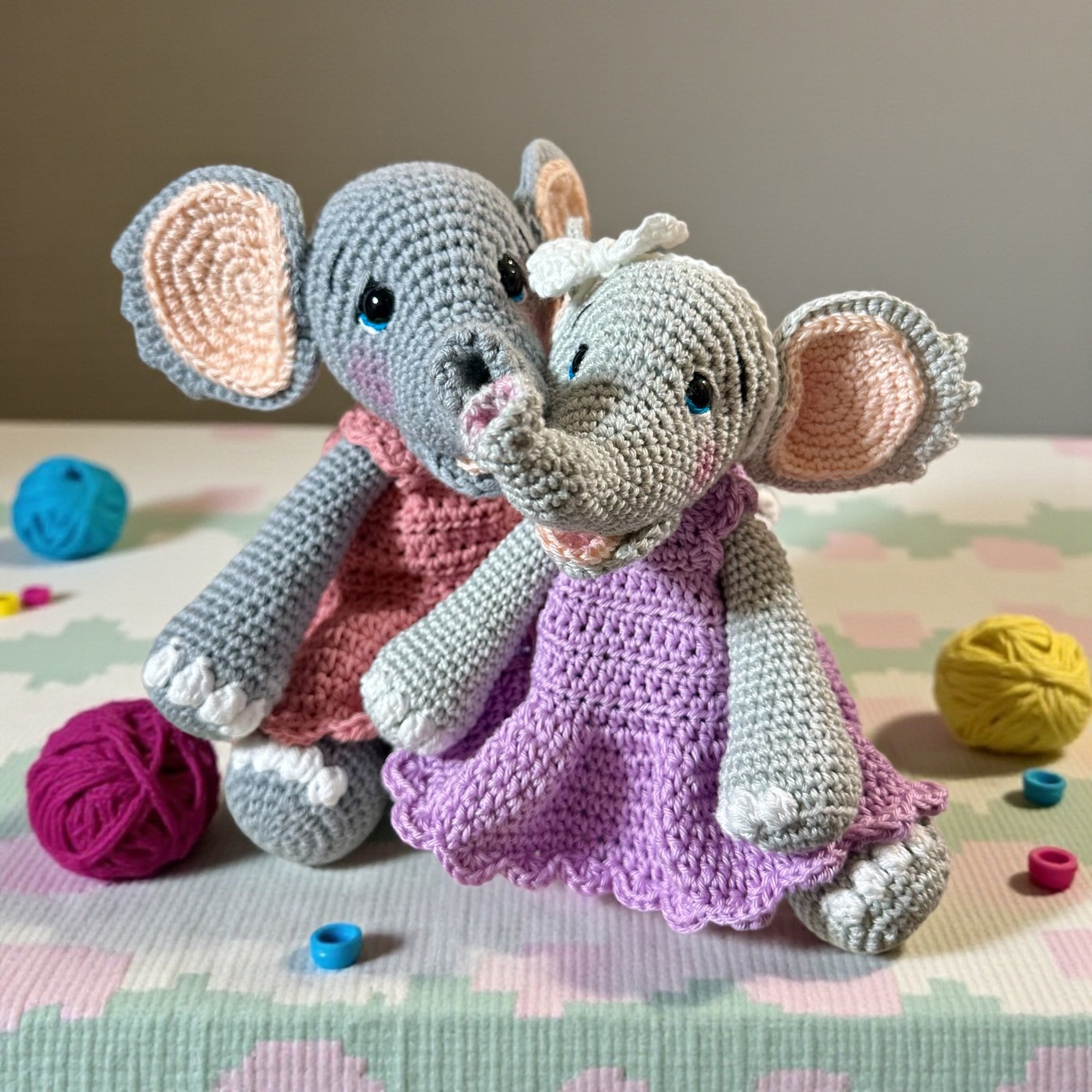 Crochet Elephant – Handmade Sibling Love
