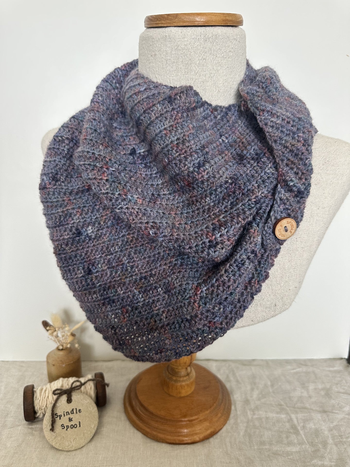 Berry Bliss Crocheted Scarf Wrap