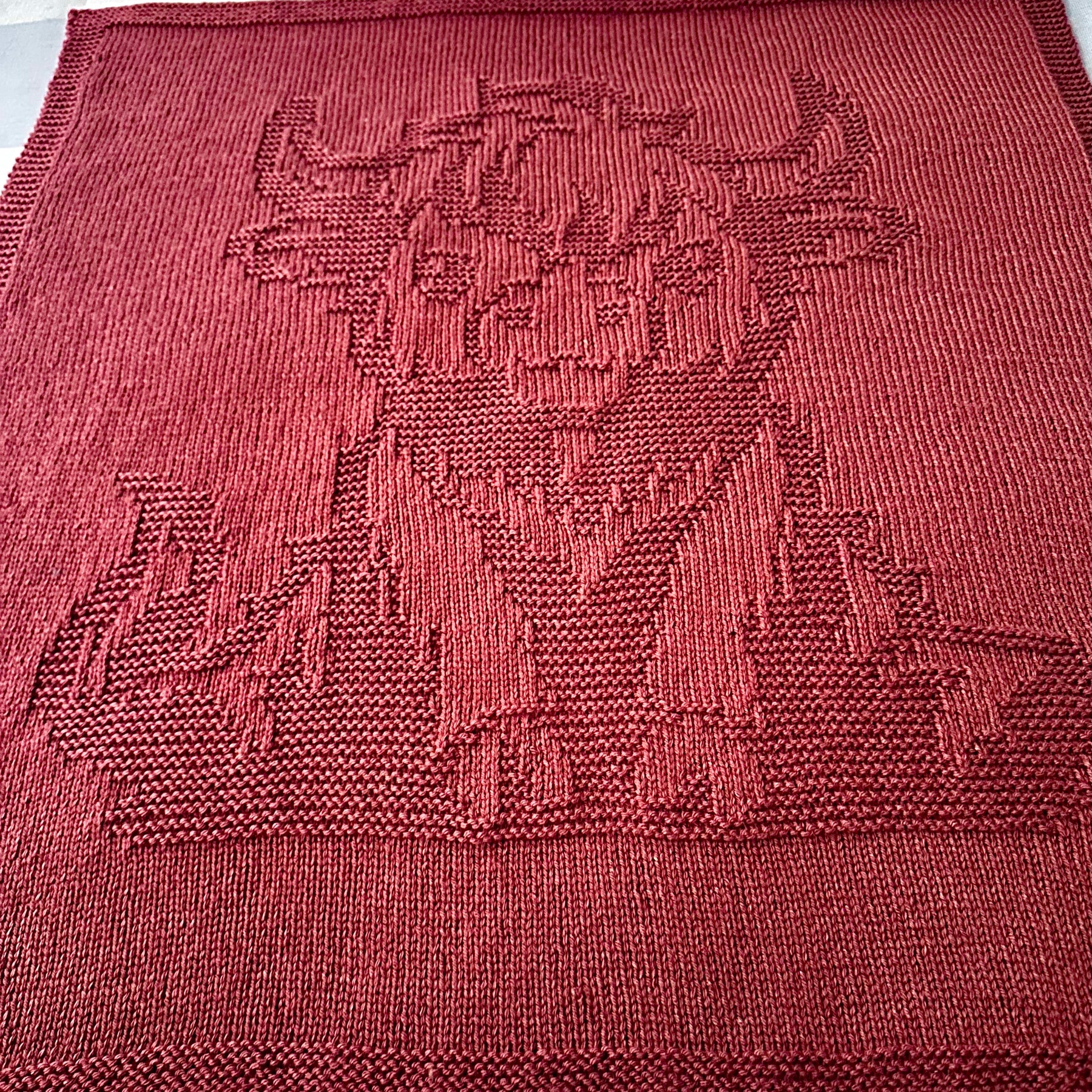 Highland Cow Knitted Blanket