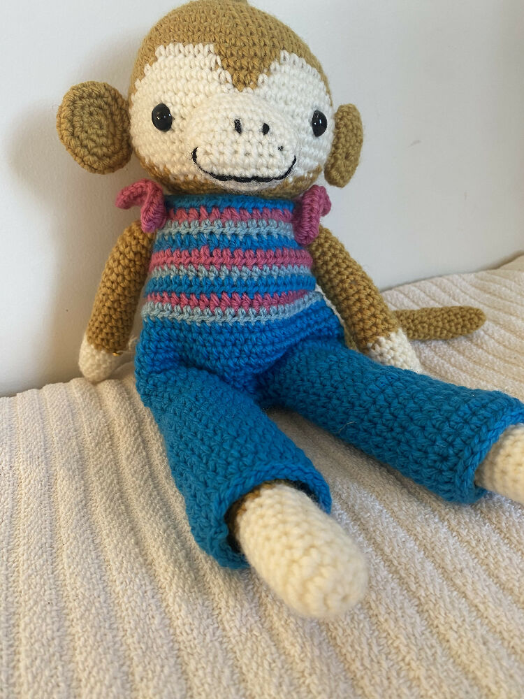 Lupita the Monkey - crocheted toy