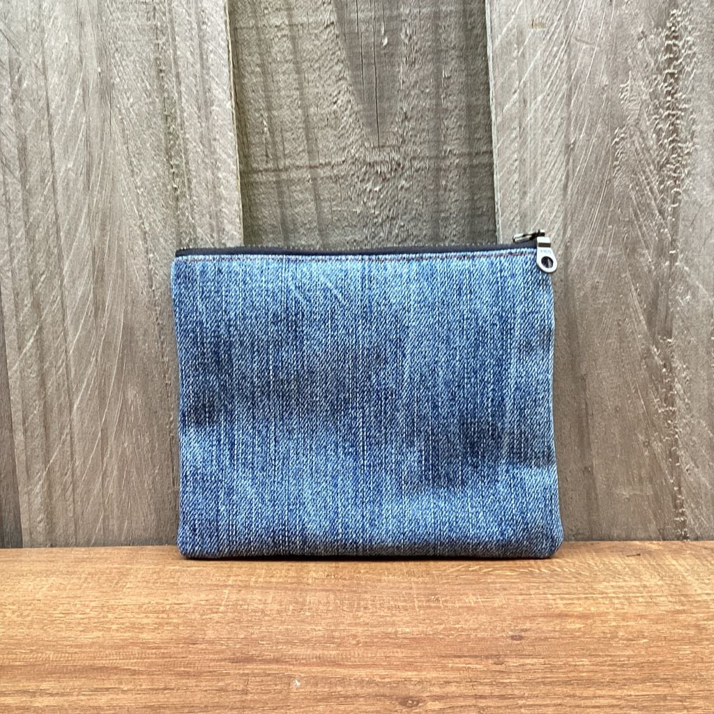 Upcycled Denim Coin Purse – Denim Strips