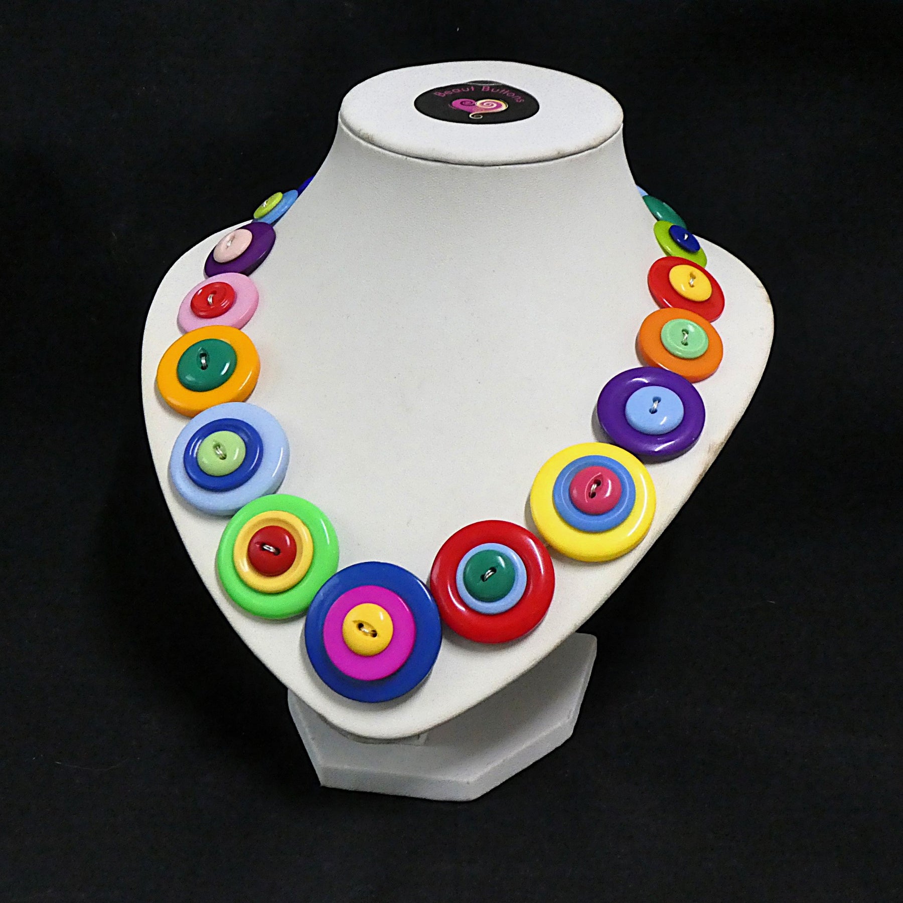 Colourful Button necklace - Bright and Beautiful