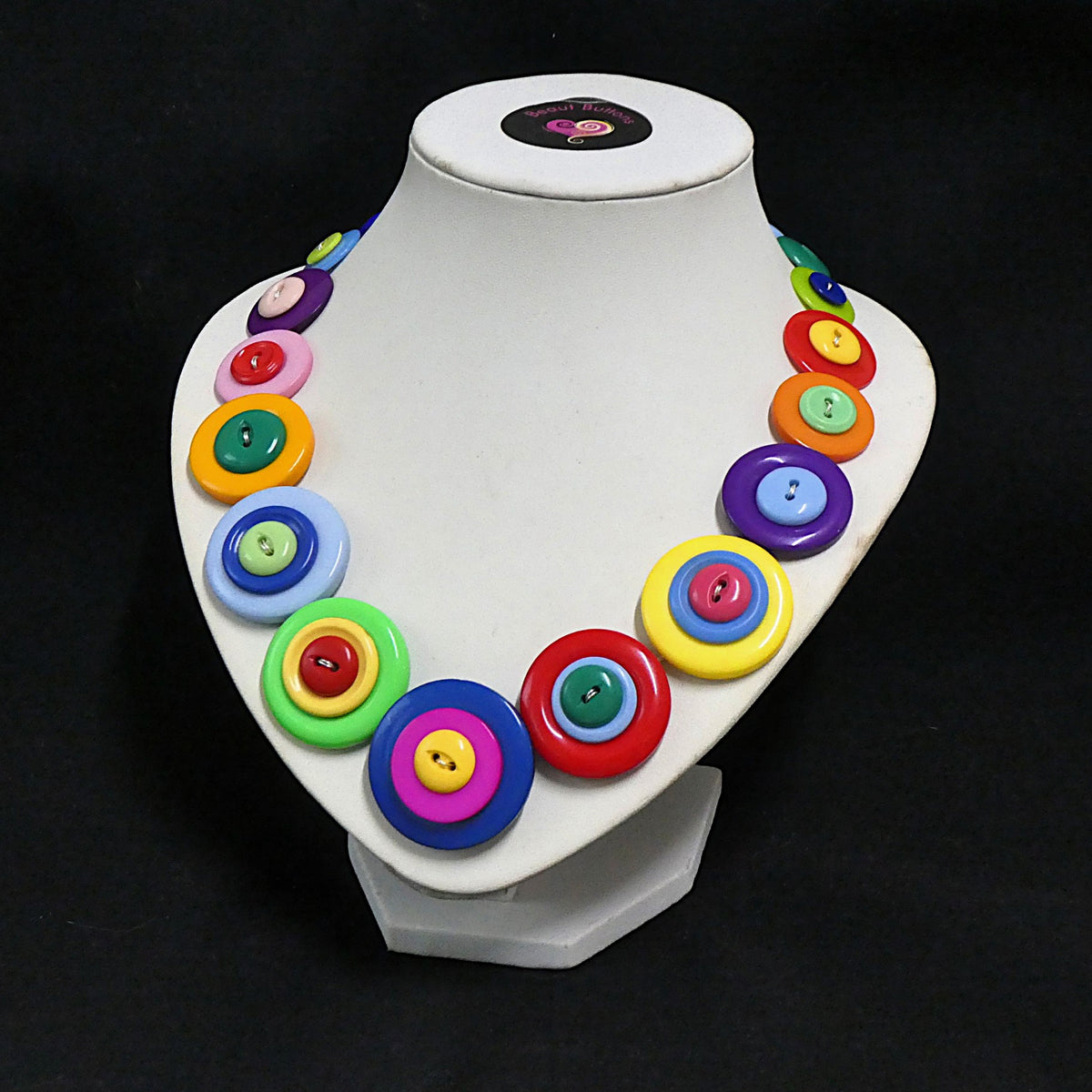 Colourful Button necklace - Bright and Beautiful