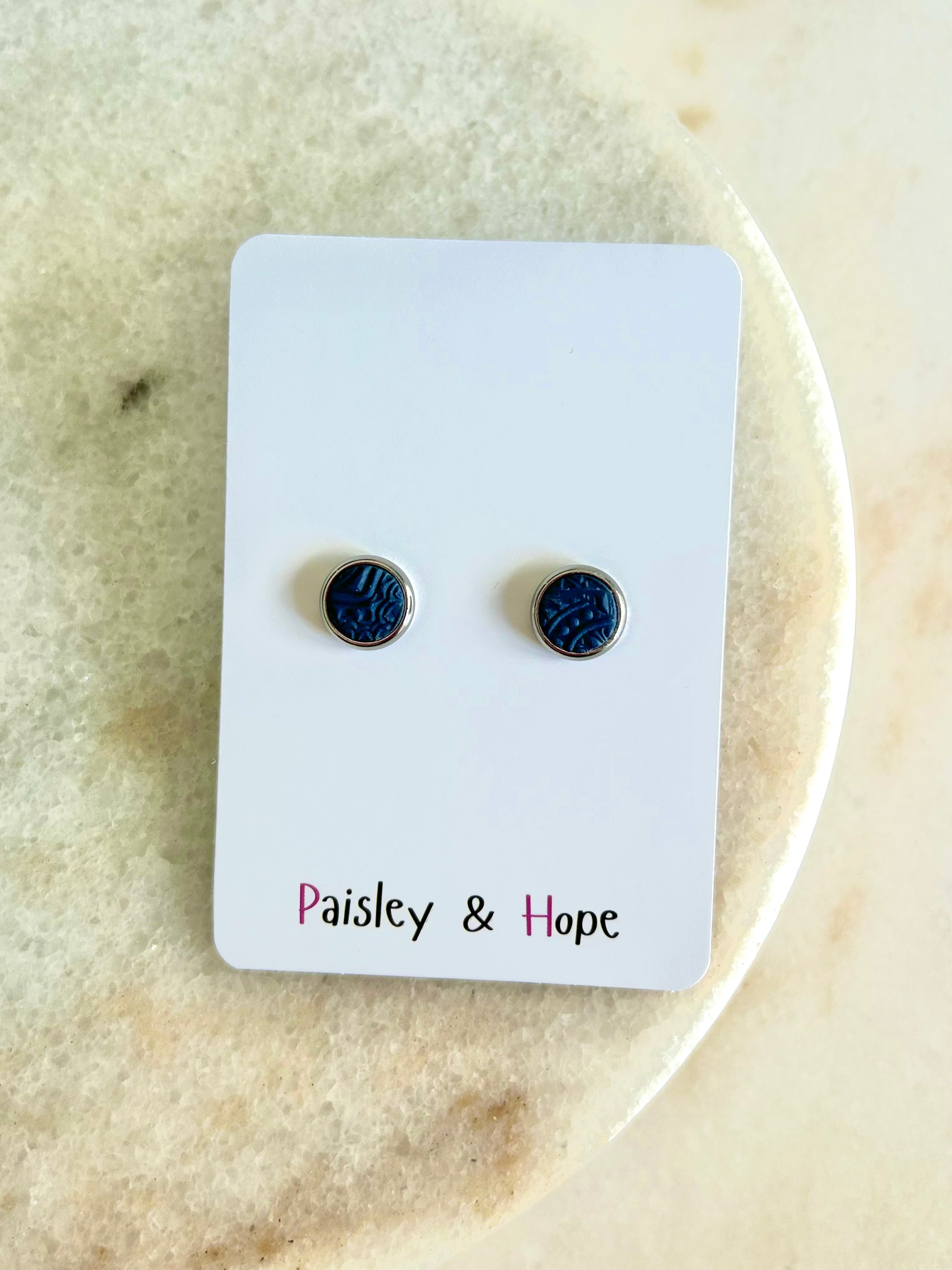 Polymer Clay Bezel Style Studs
