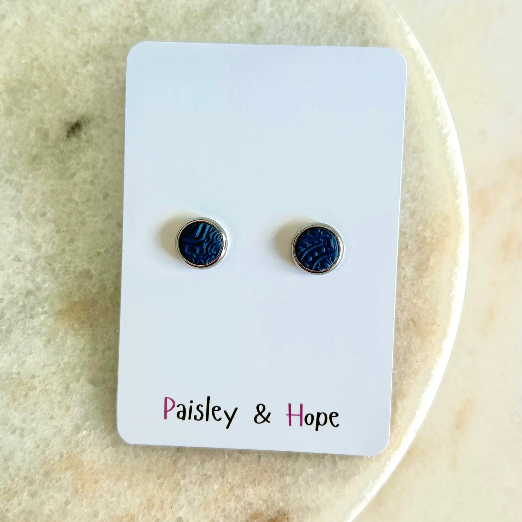 Polymer Clay Bezel Style Studs