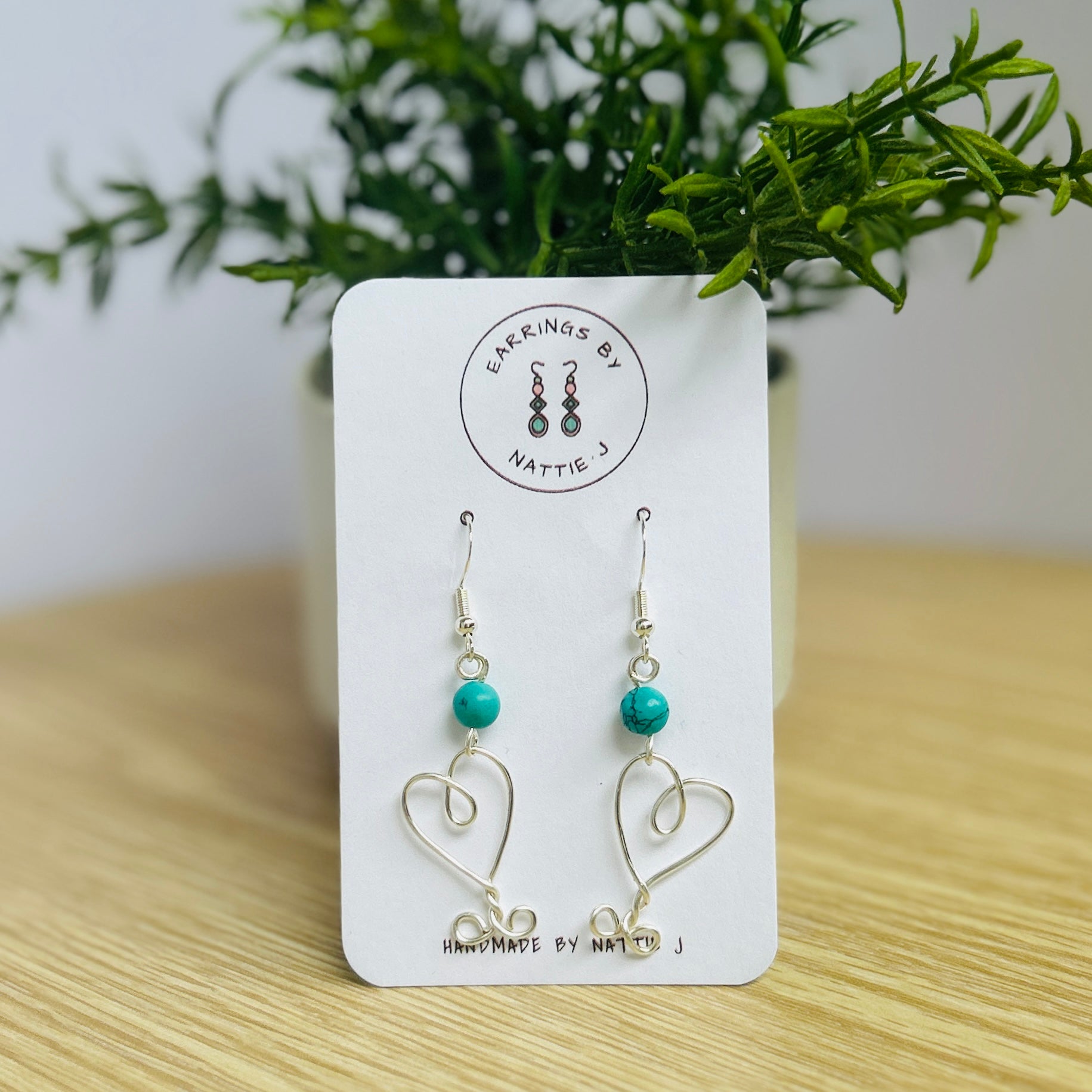 'Two Hearts' wire wrapped hearts with repurposed beads