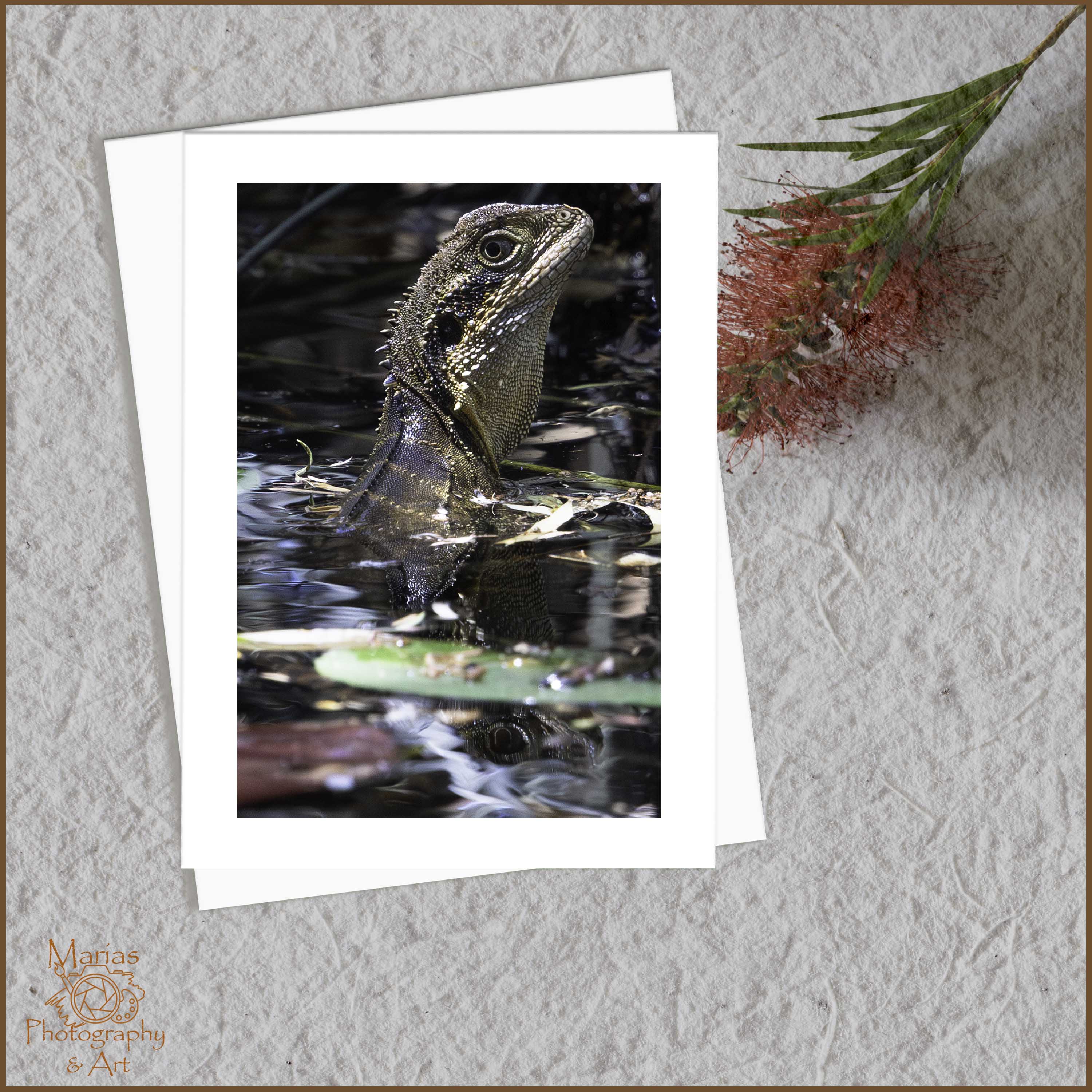 Blank Greeting Card - Eastern Water dragon