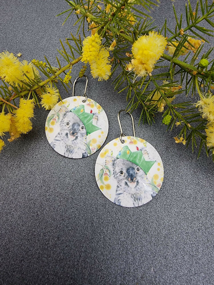 KOALA AUSSIE CHRISTMAS - earrings