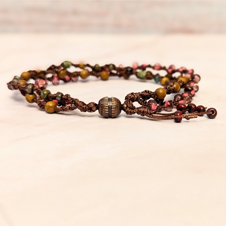 Limited edition beaded bracelet | woodlace beads | magnetic closure