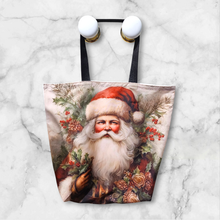 Festive Tote Bag - Christmas Tote Bag - Santa