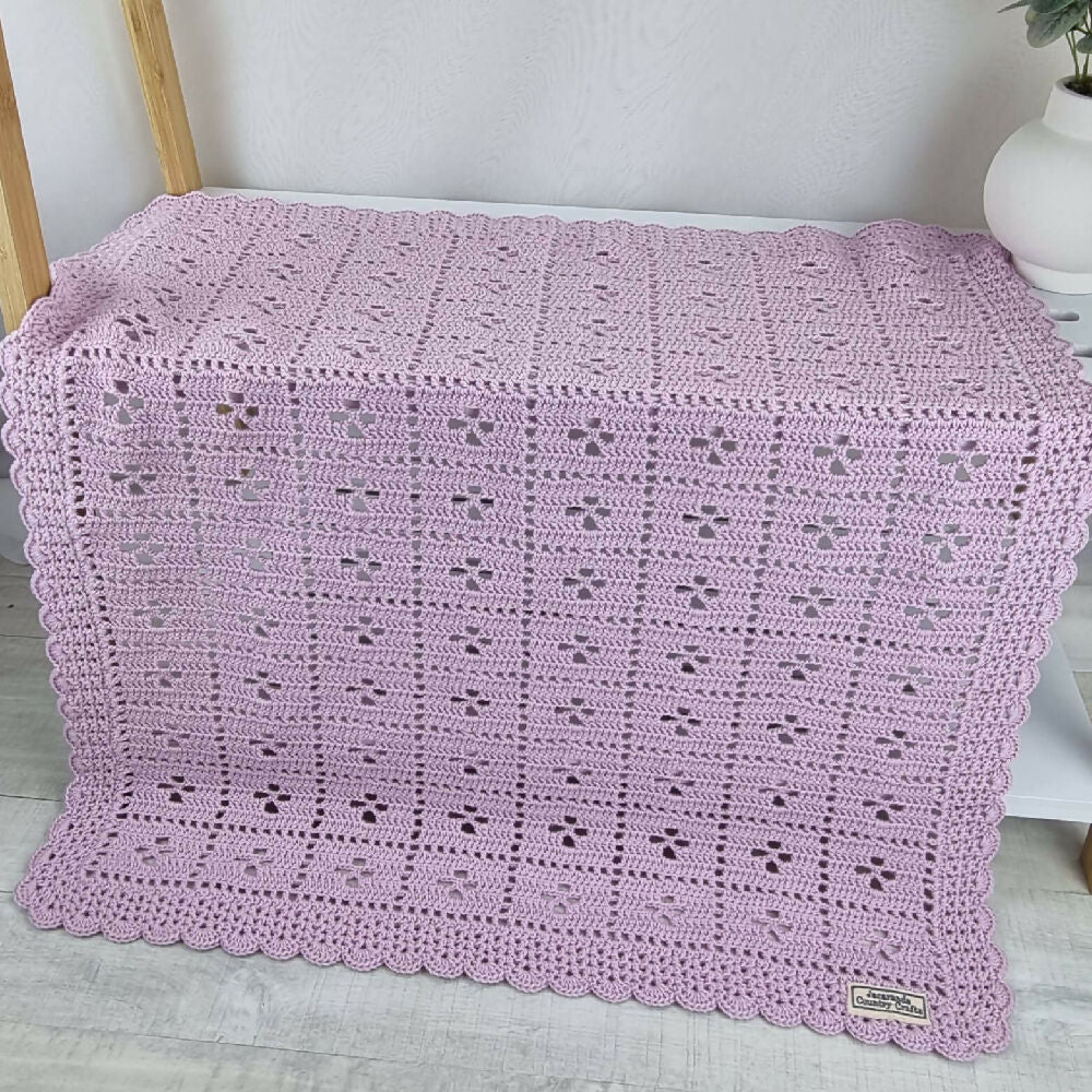 Pink Merino Baby Blanket