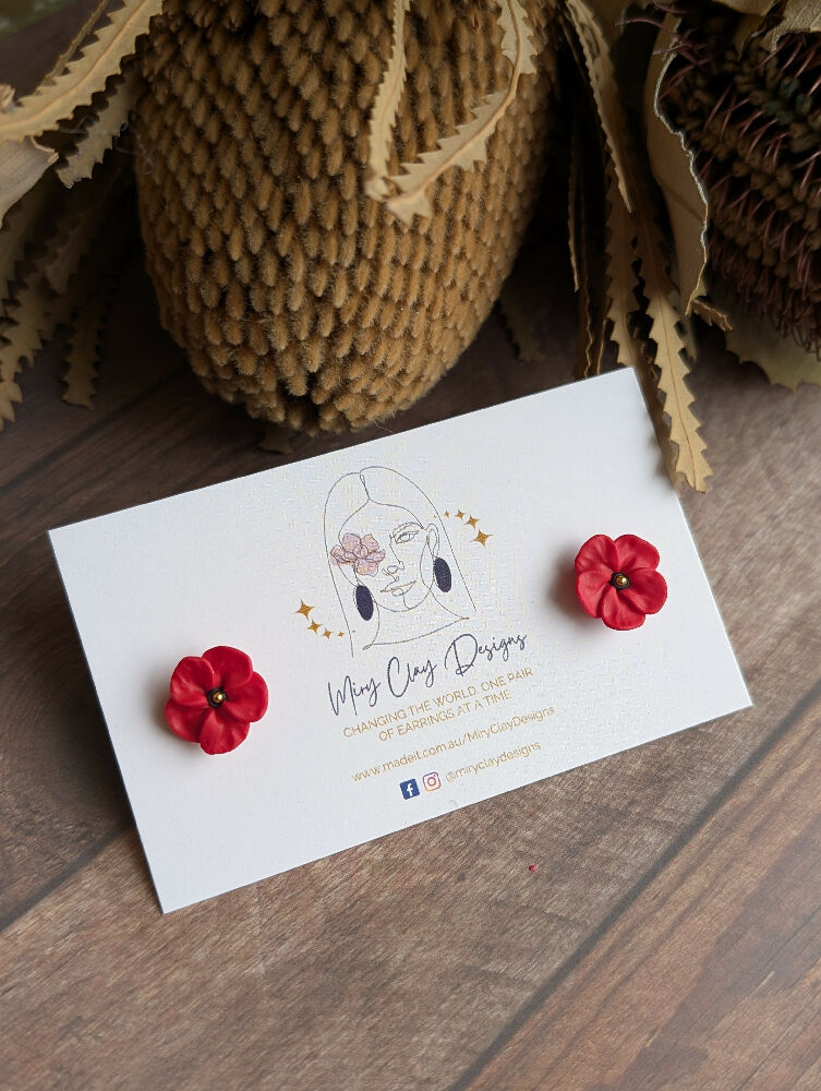 Mini Poppy Studs