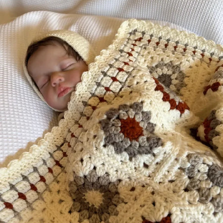 READY TO SHIP Crocheted Wool Baby Blanket Gender Neutral Colours