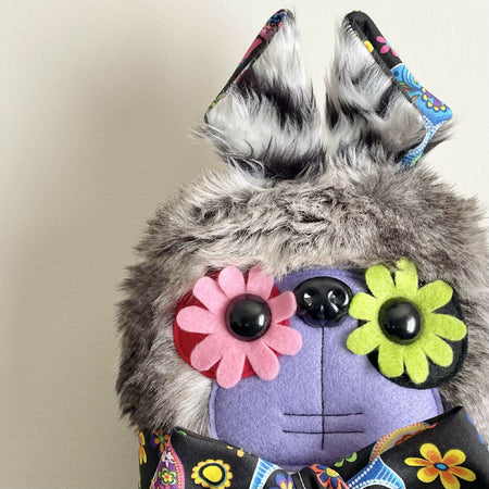 Bigbear Sugar Skull Plush 30cm Handmade Unique Decorative Fur Bear