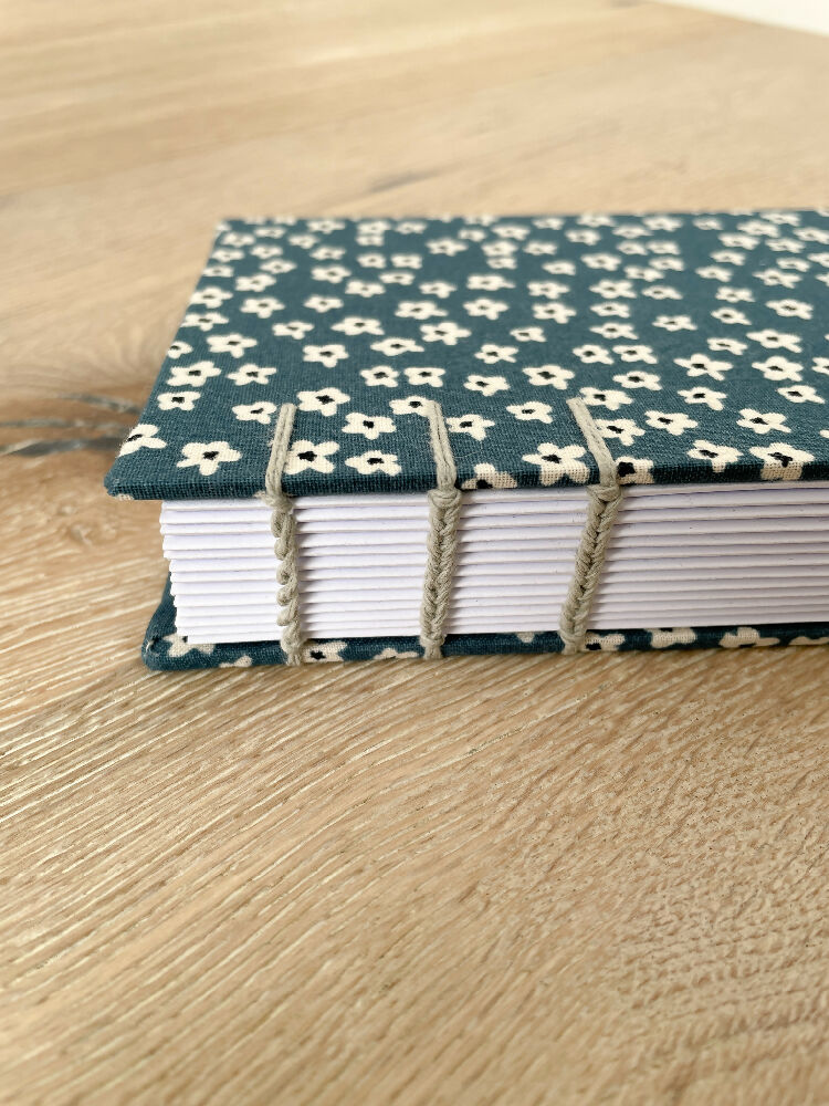 A6 Notebook (Lined) - "White Poppy"