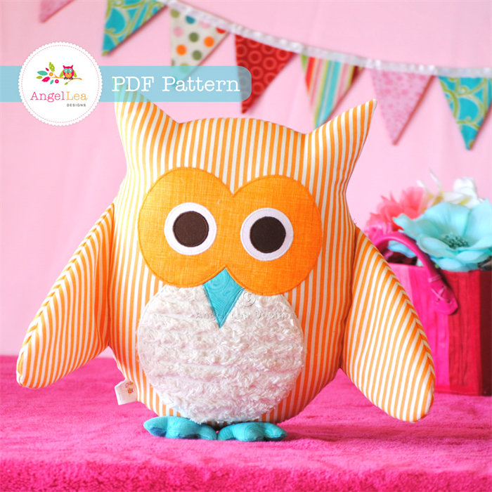Owl Pattern. PDF Sewing Pattern for Owl Softie, Toy, Cushion, Make and Sell