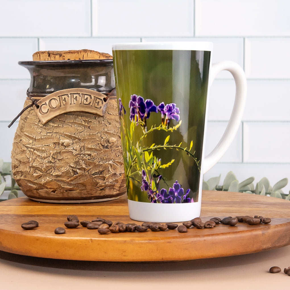 Garden Favourites - Latte / Coffee Mugs - Frangipani, Butterfly, Honeybee