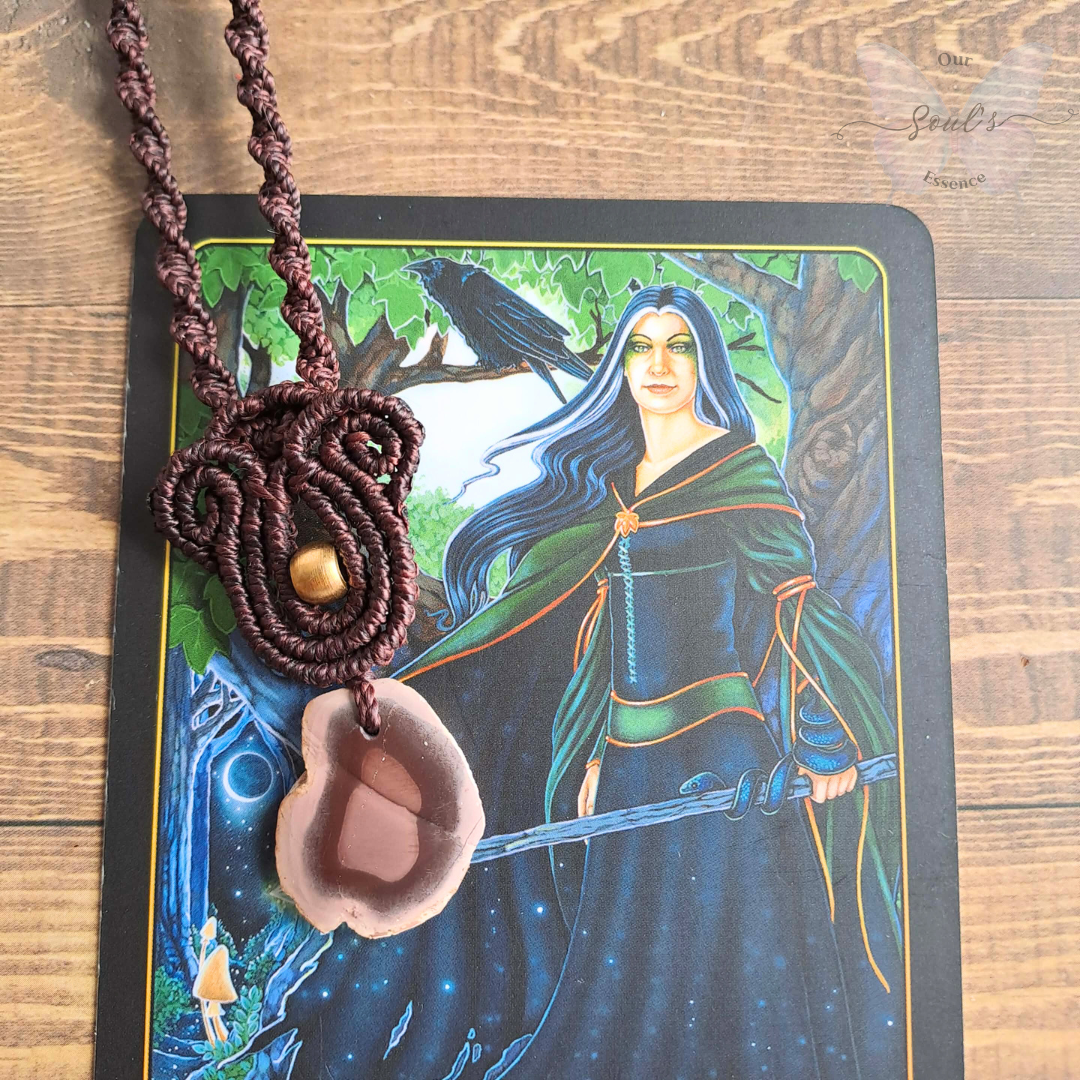 Polychrome Jasper Micro Macramé Necklace