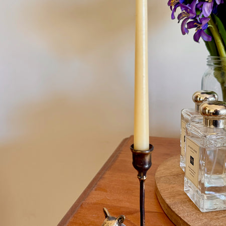 Slim Tall Beeswax Taper Candles | Romantic Dinner by Candlelight