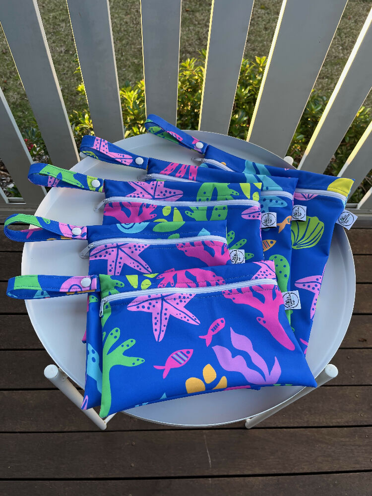 Water-resistant wet bags - Ocean View (Karen Hempel Designs)