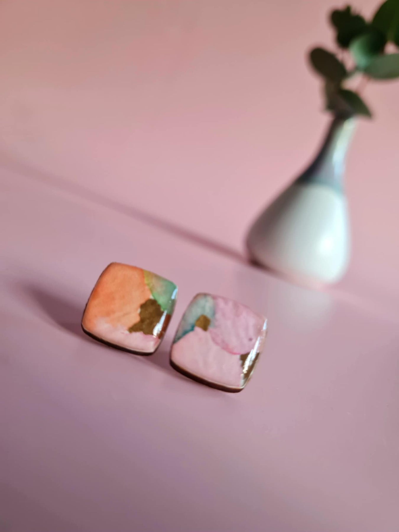 The Fiesta Collection | Resin art earrings | Part 2 | Small dangles | Studs | Pendants