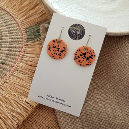Medium Orange Drops with Black Flecks