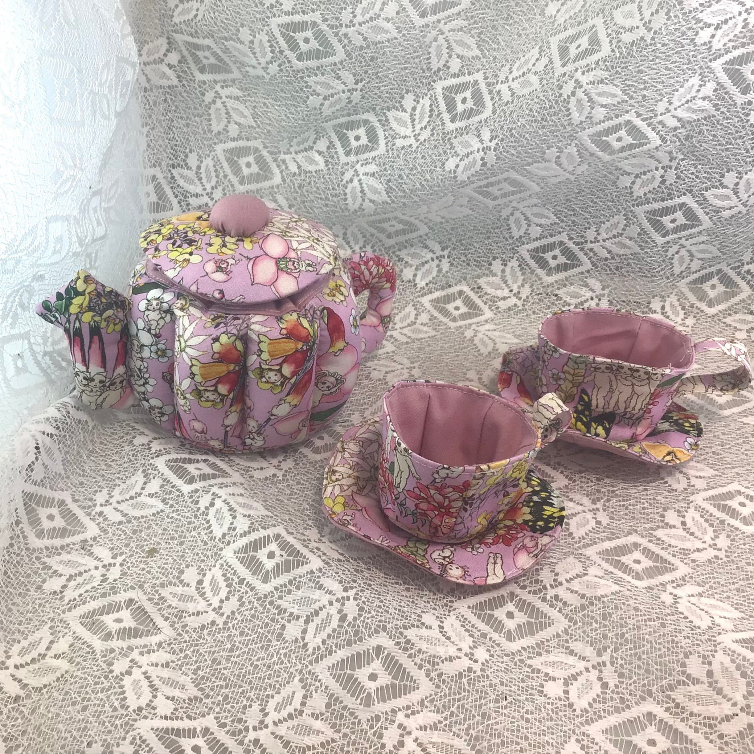 My First Teaset  Mauve Gumnut babies