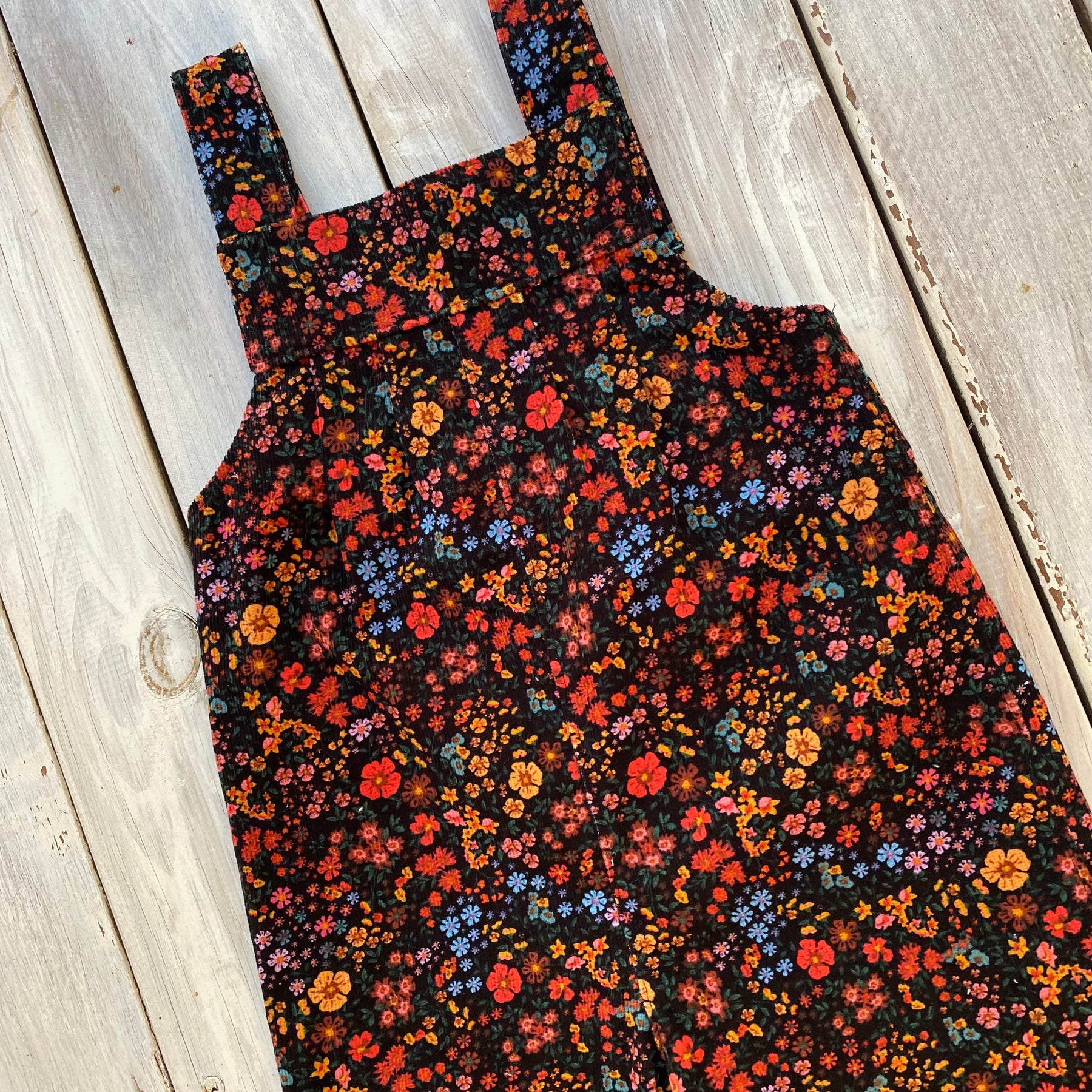 Corduroy Childs overalls autumn floral size 3