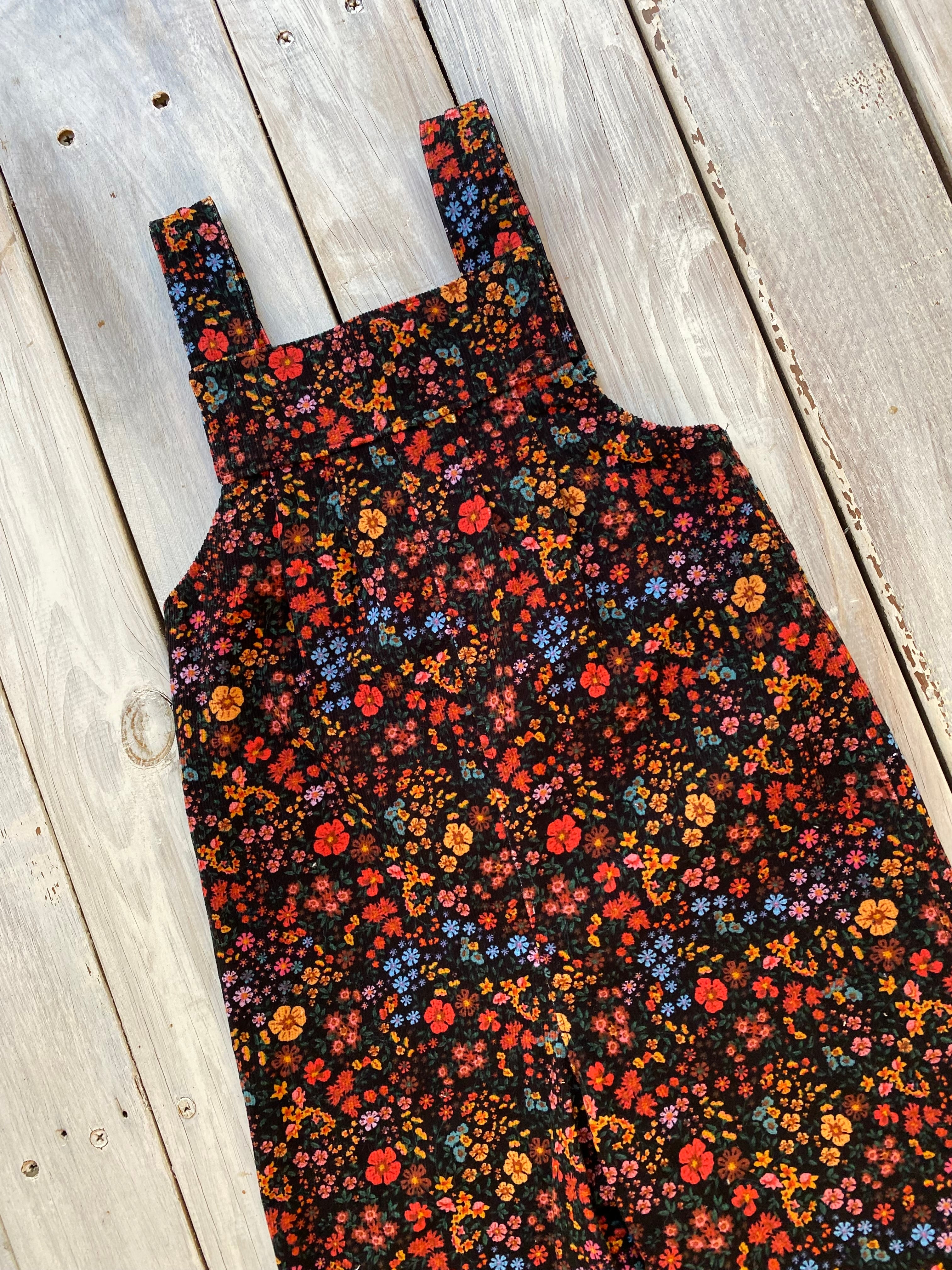 Corduroy Childs overalls autumn floral size 3