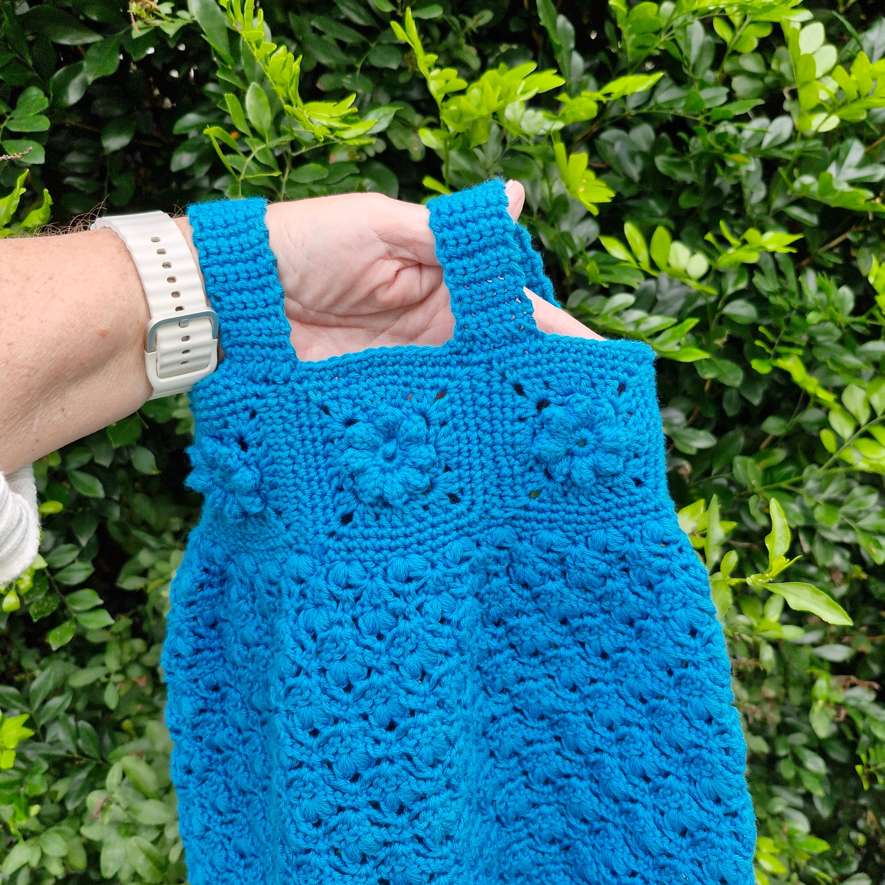Hand-Crochet Teal DAHLIA Dress Newborns / Reborn Dolls