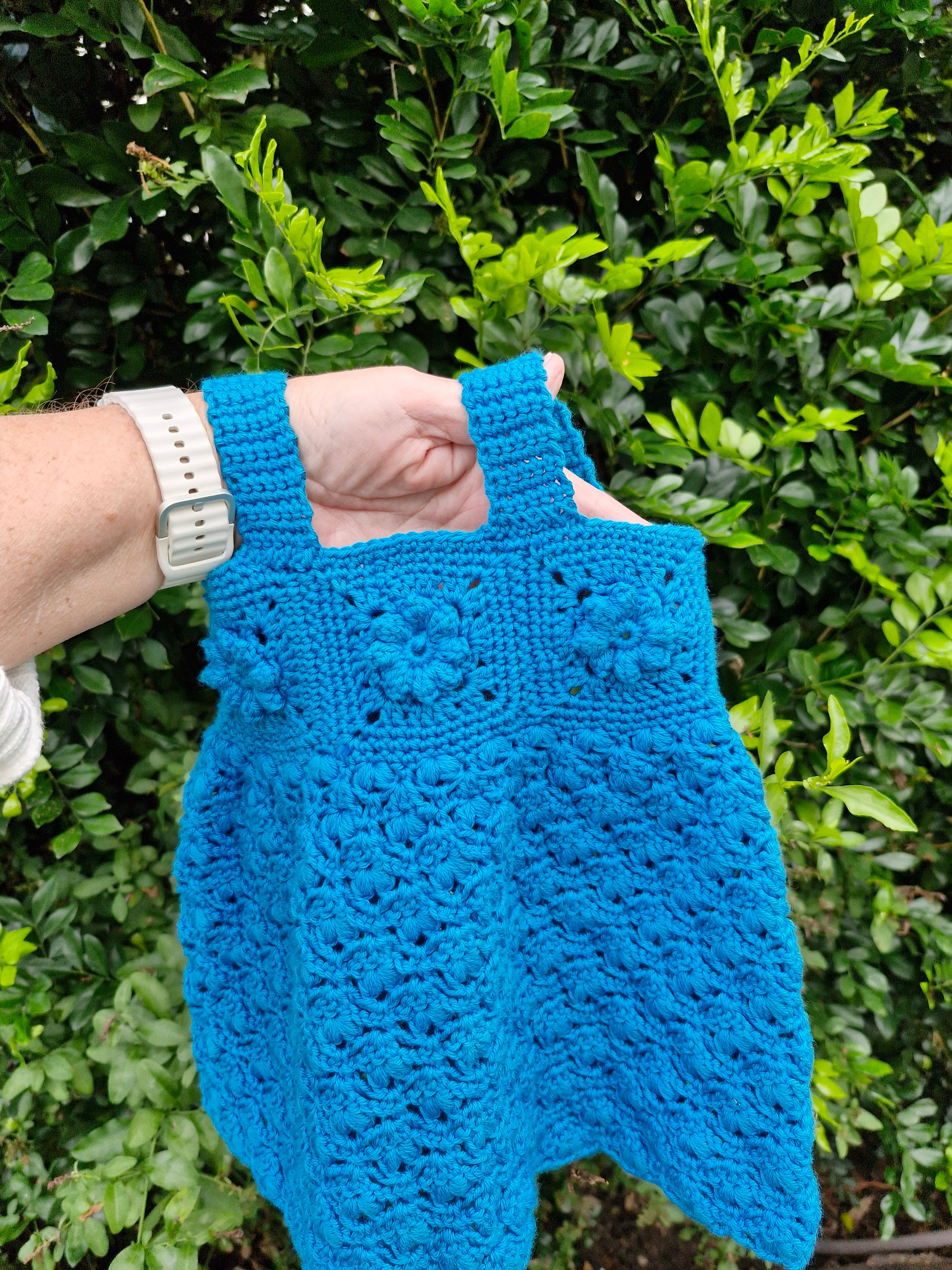 Hand-Crochet Teal DAHLIA Dress Newborns / Reborn Dolls