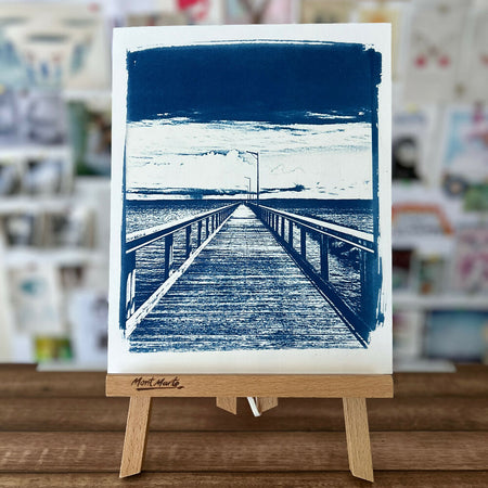 Pier Art Print, Original Cyanotype, 8x10 inches, Jetty Picture