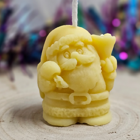 Santa Beeswax candle