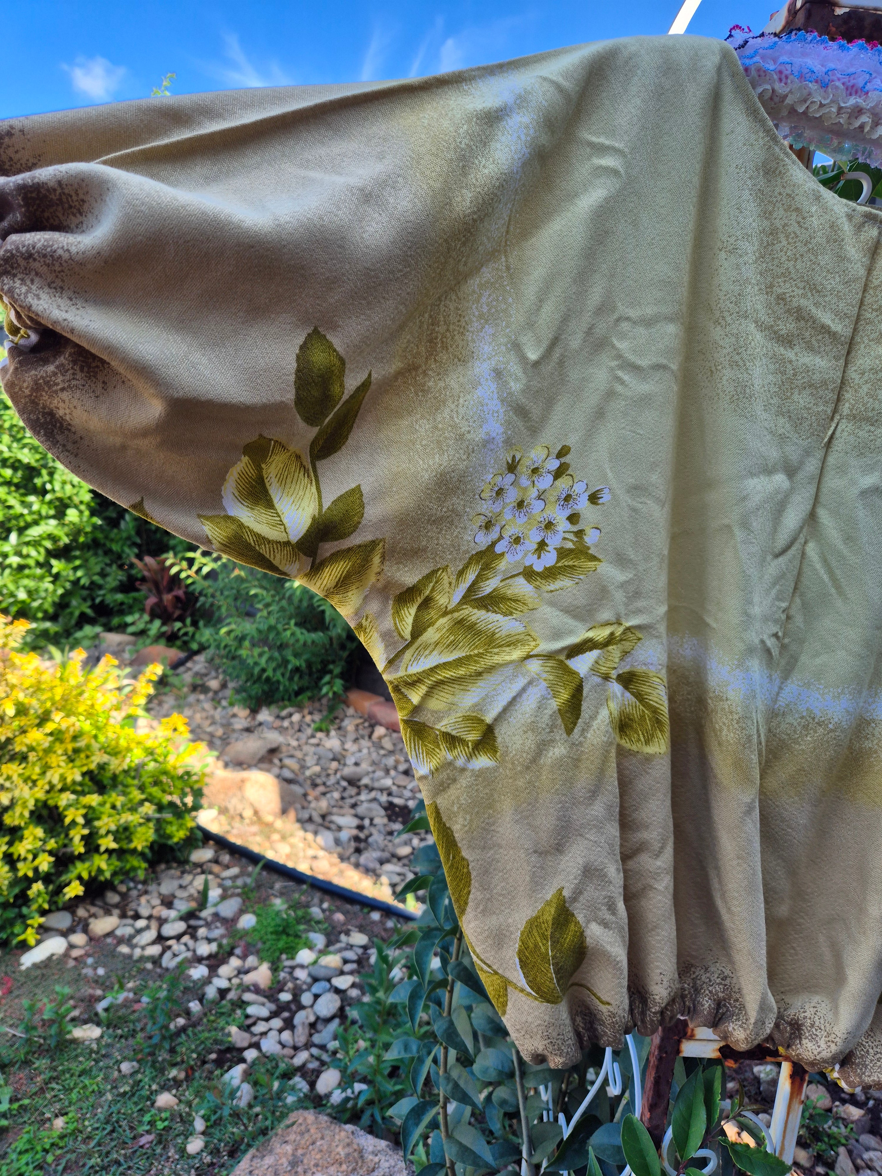 Upcycled Vintage Tablecloth top. Free size, soft and drapey