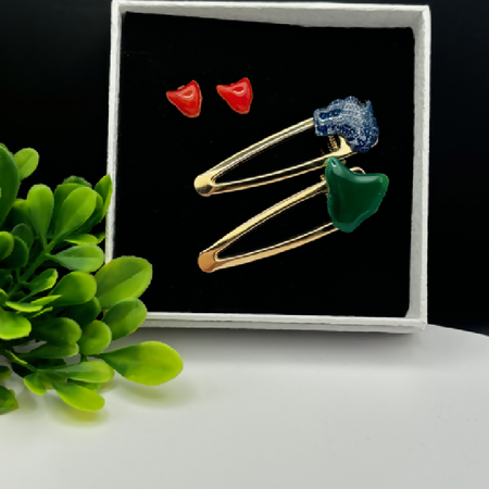 Australia & Tasmania Hair Clip and Stud Set