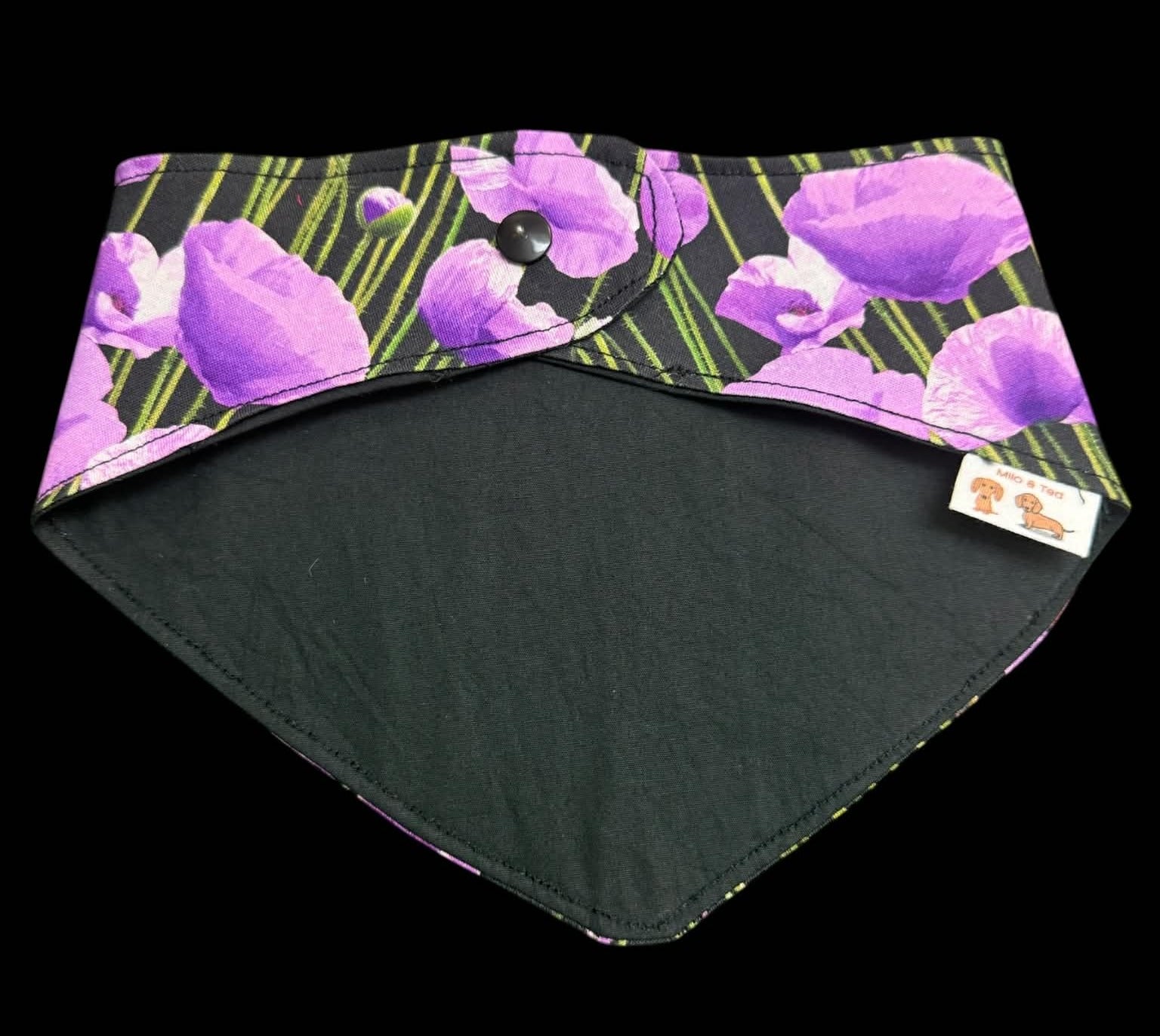 Purple Poppy Pet Bandana for ANZAC Day  Honour. Animals of War, service dog