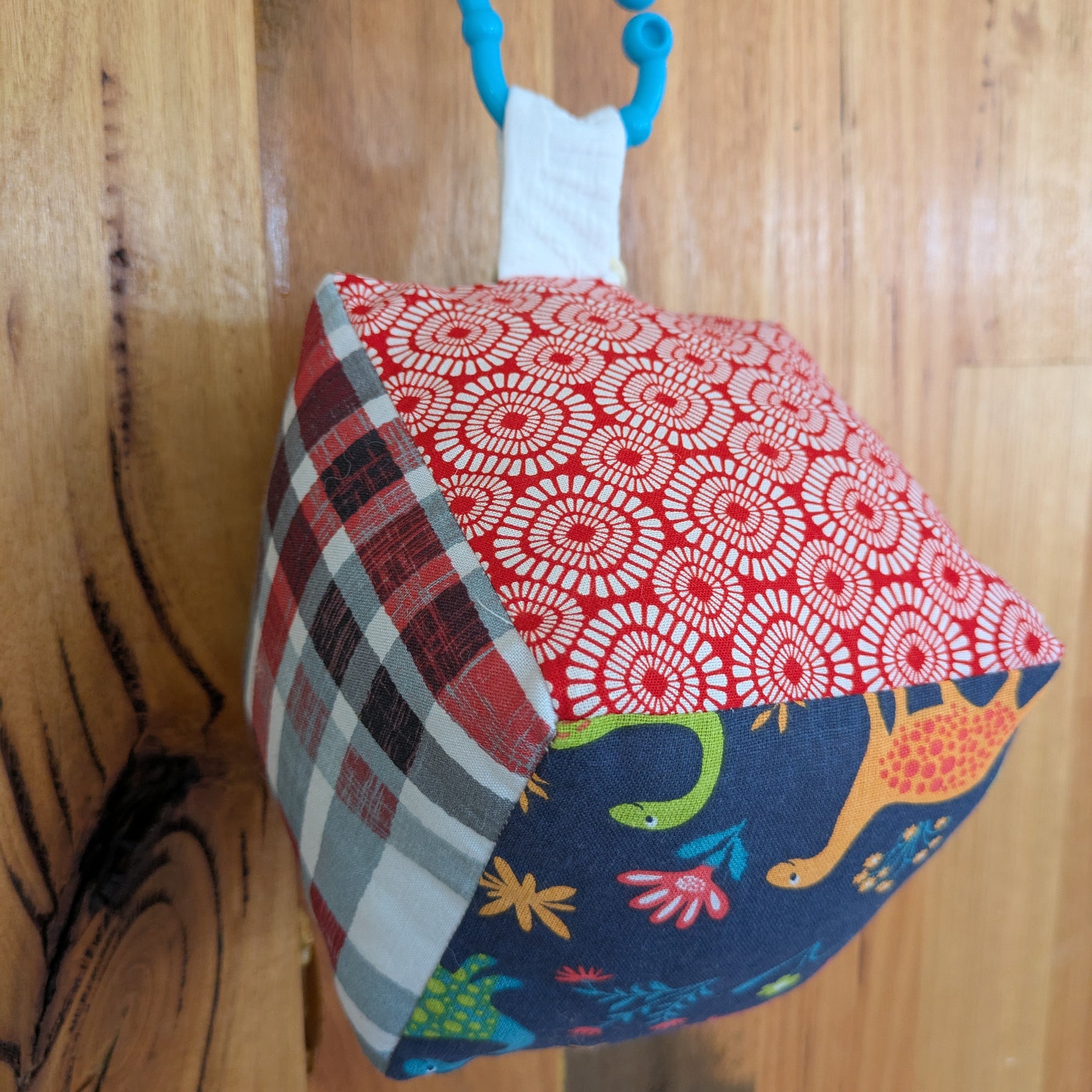 Dinosaur Aztec Soft Baby Cube Toy