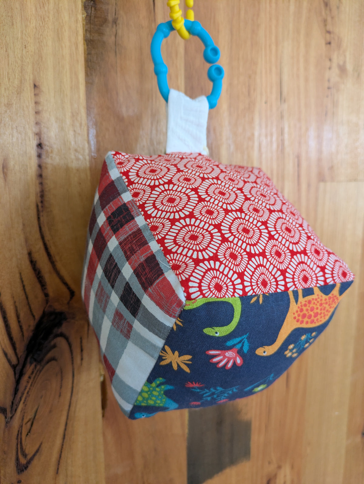 Dinosaur Aztec Soft Baby Cube Toy